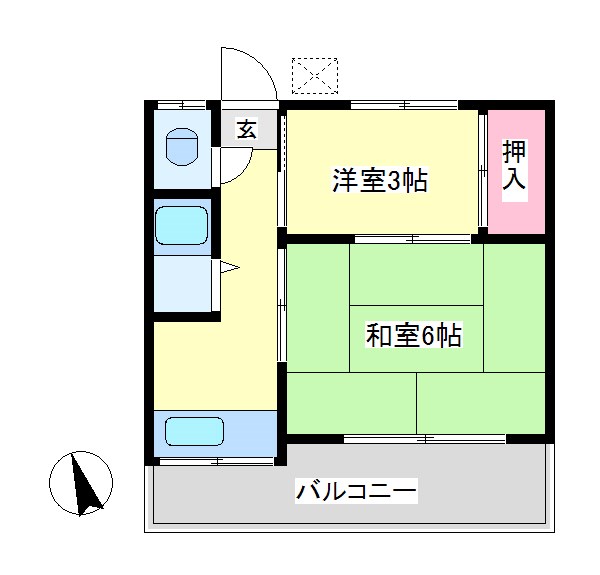 岡村荘（下末吉） 101号室 間取り