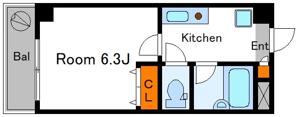 エクセルシオール 102号室 間取り