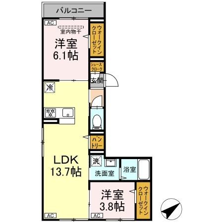 D Paina 井土ケ谷中町 間取り
