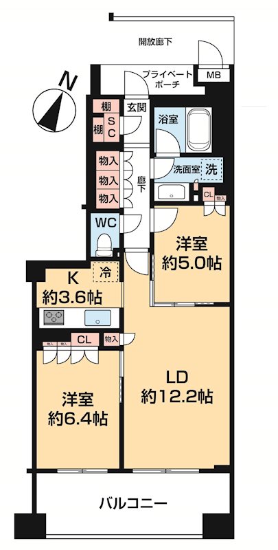 ポレスター川崎 0209号室 間取り