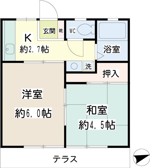 三ツ池口ハイツ 間取り図