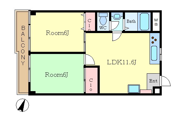 Ｃｌａｉｒｅ鶴見  間取り