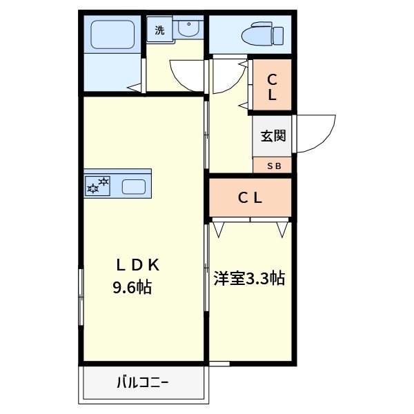 雫邸 201号室 間取り