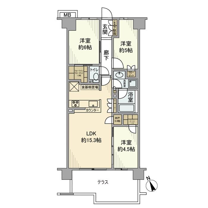 プライム川崎小島新田 104号室 間取り