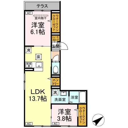 D Paina 井土ケ谷中町 間取り