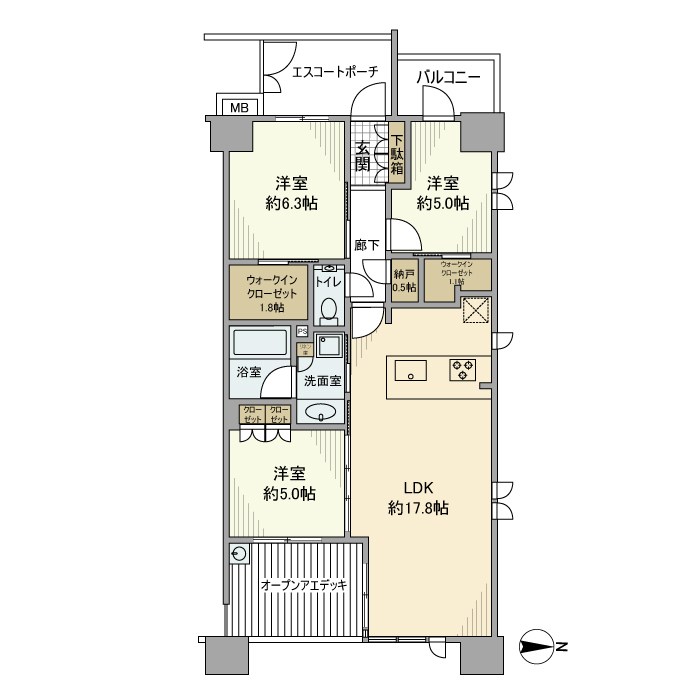 ヴェレーナシティ横浜根岸ザ・フロント 間取り