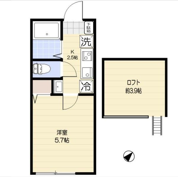 アルトハイム能見台 204号室 間取り