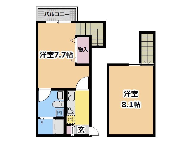 ルストーレ能見台 1-I号室 間取り