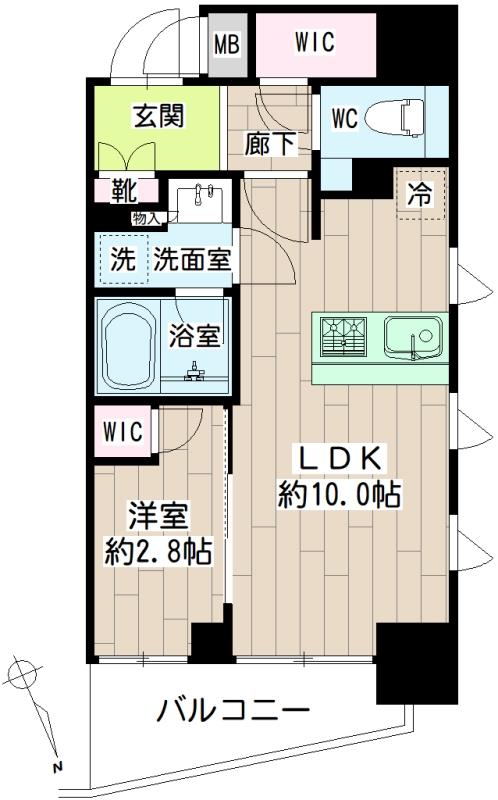 シェフルール鶴見ステーションワン 00701号室 間取り