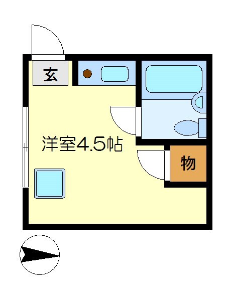ユニオンハイツ鹿島田　C棟1部屋 間取り
