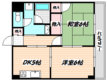 サンハイム原木中山 間取り図