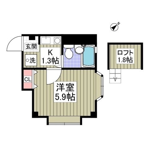 ローズアパートメント泉10番館 間取り図