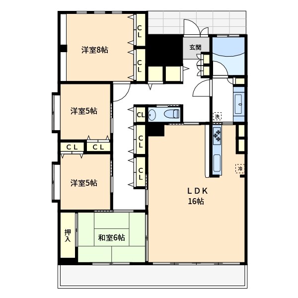 ウィンビュ三ツ沢 間取り図
