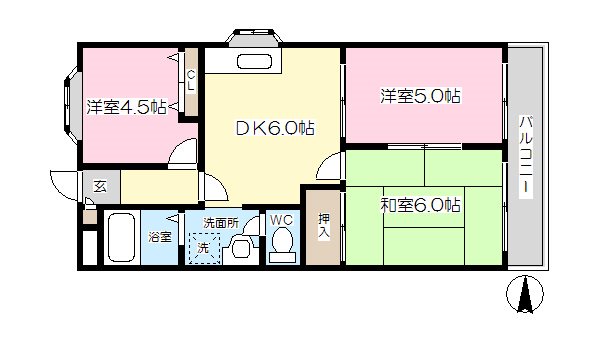 サンパレスウスイ 間取り