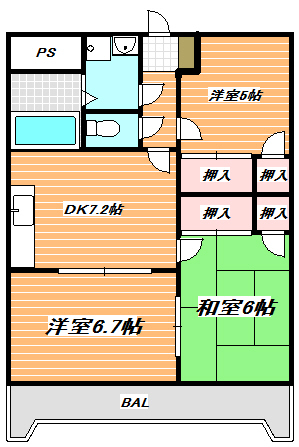 シャトルコトブキⅢ 間取り