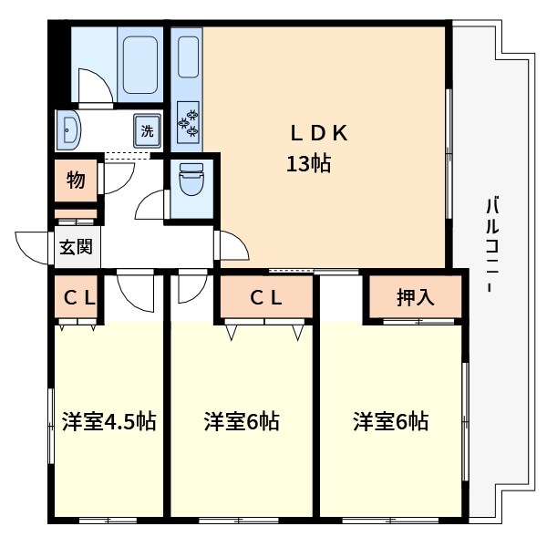 カーサ梶山 間取り