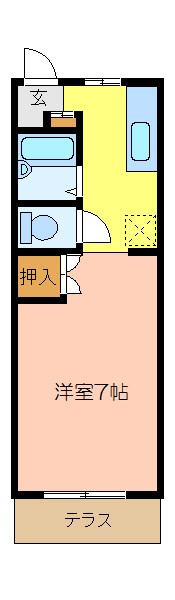 ソレイユ杉田 203号室 間取り