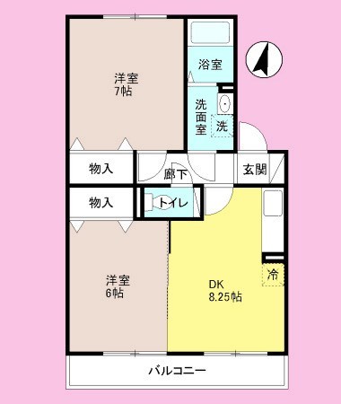 ポラリス　B棟 102号室 間取り