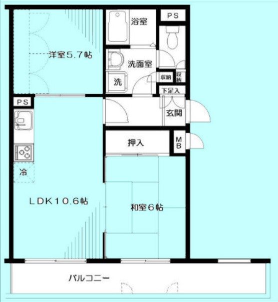 110号室 間取り