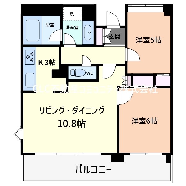 プライムコート磯子屏風ヶ浦 605号室 間取り