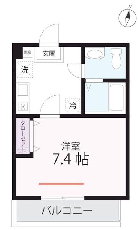 QUIET CRAB HOUSE 鶴見浅野（仮） 101号室 間取り