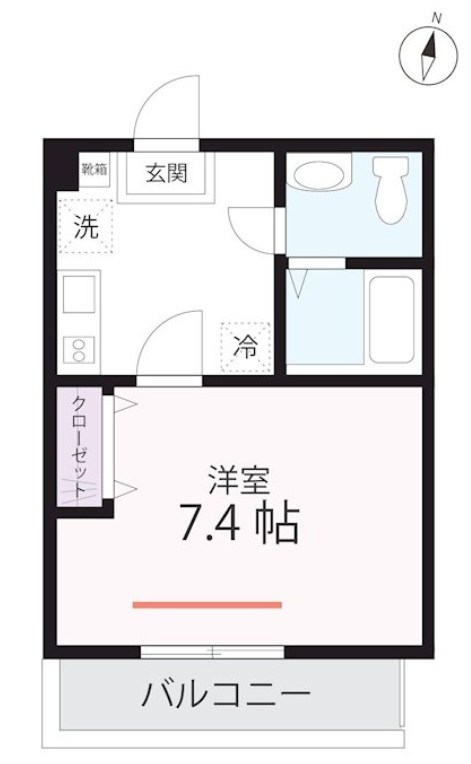 QUIET CRAB HOUSE 鶴見浅野（仮） 104号室 間取り
