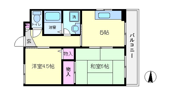 エスポワール塚越 301号室 間取り