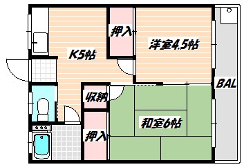 第2峯崎ハイツ   間取り図