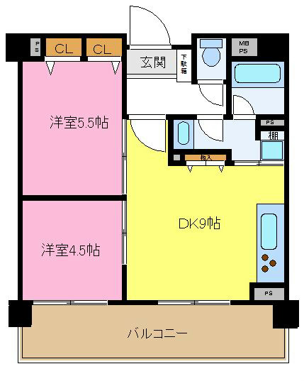 クリオ新杉田駅前 409号室 間取り