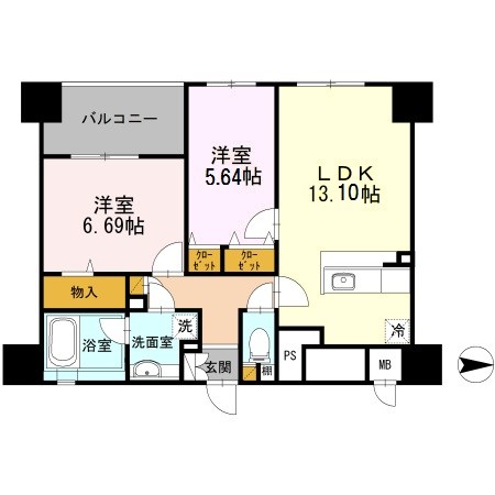 コリドール山手 間取り