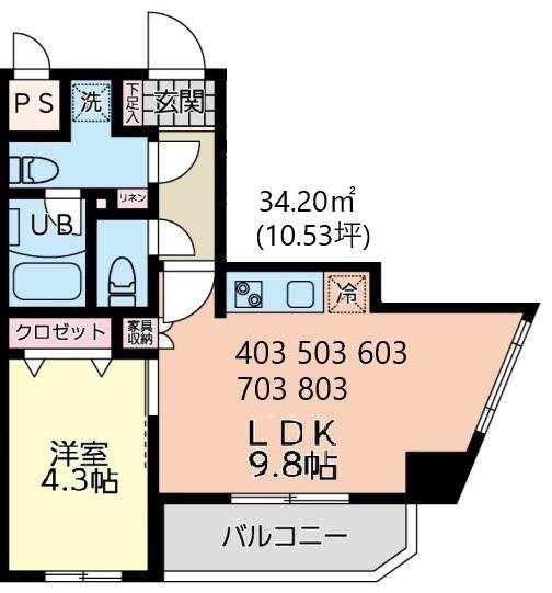 イーストサイド 間取り