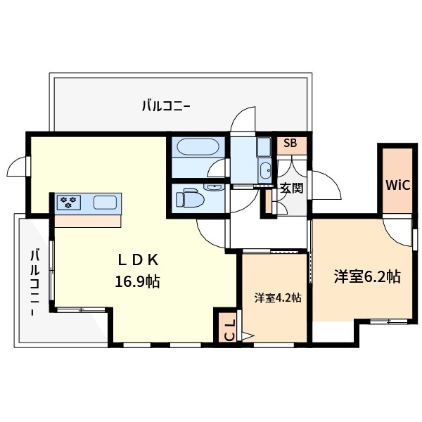 エリタージュ 301号室 間取り