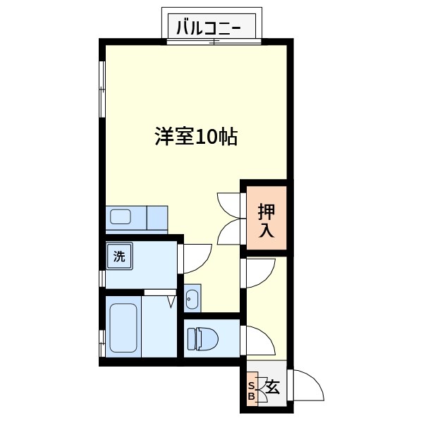 106号室 間取り