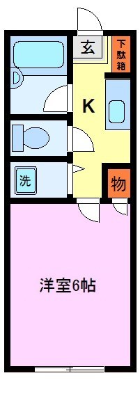 シャンブル金沢文庫 106号室 間取り
