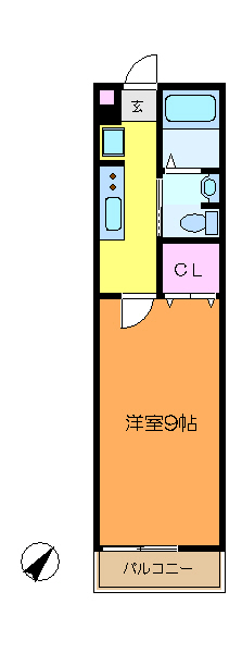 グリーンガーネット 203号室 間取り