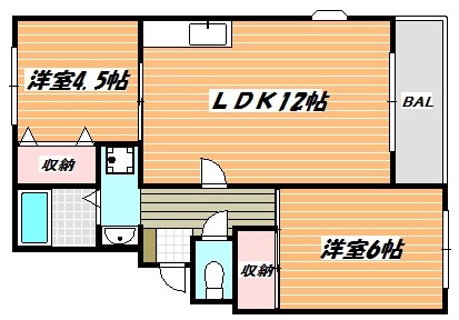 ファミール日の出Ａ棟 間取り図