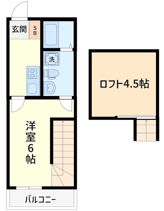 ルストーレ能見台 2-E号室 間取り