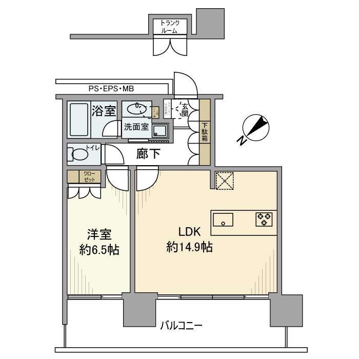 神奈川県横浜市西区みなとみらい５丁目 間取り