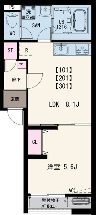 神奈川県川崎市川崎区伊勢町 間取り