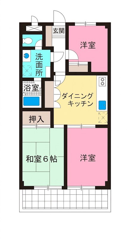 神奈川県横浜市港南区港南台２丁目 間取り