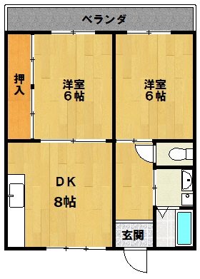 サンハイツ上乃木Ⅱ 間取り