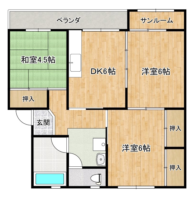 グリーンハイツ淞南 間取り