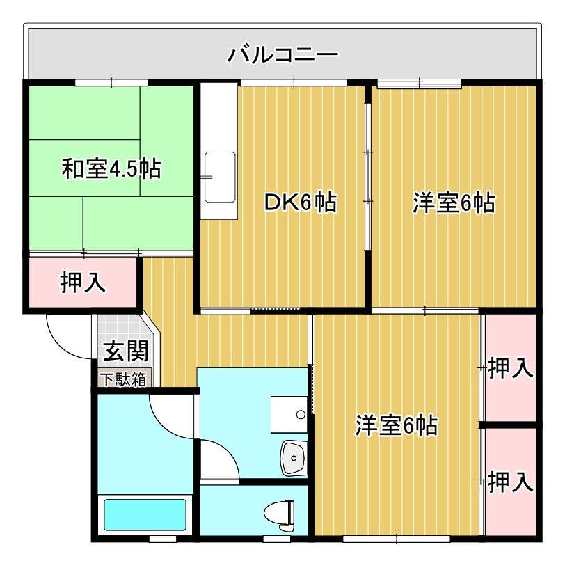 グリーンハイツ淞南 間取り