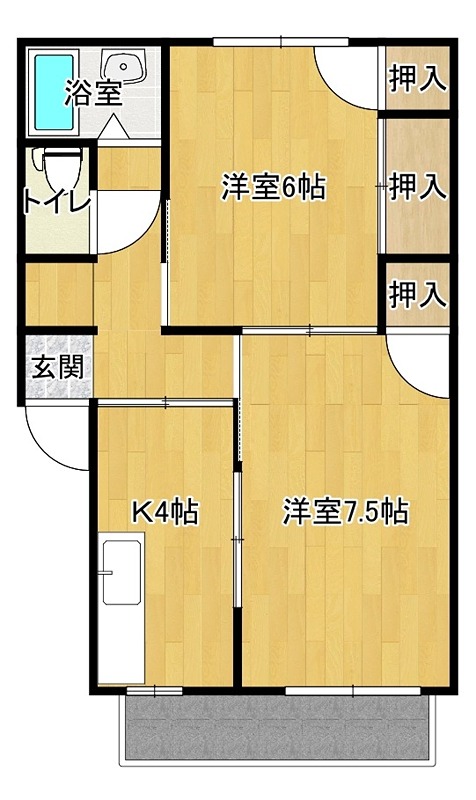 コウジハイツ向山 間取り