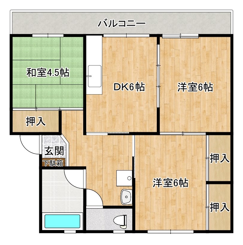 グリーンハイツ淞南 間取り