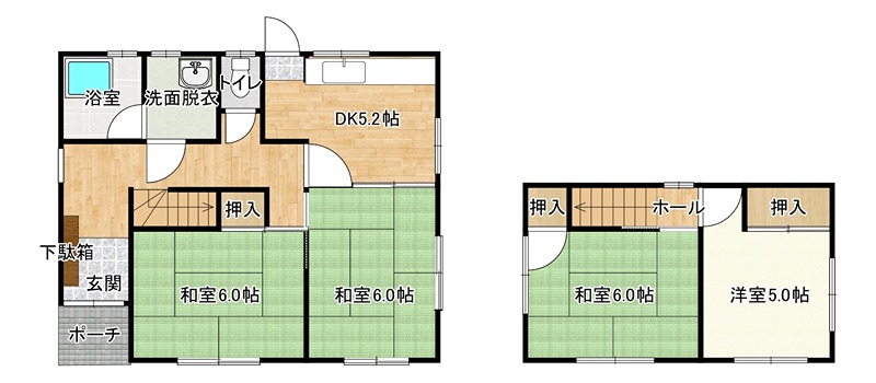 上乃木６丁目貸家 間取り
