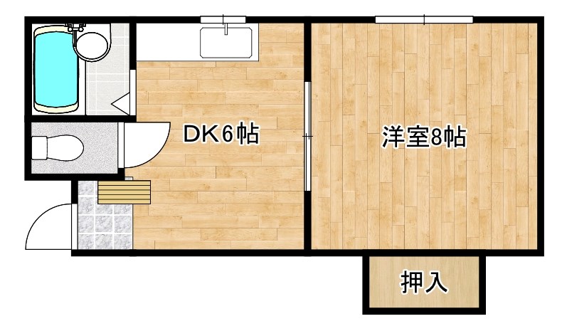 レイクハイツおまち 間取り