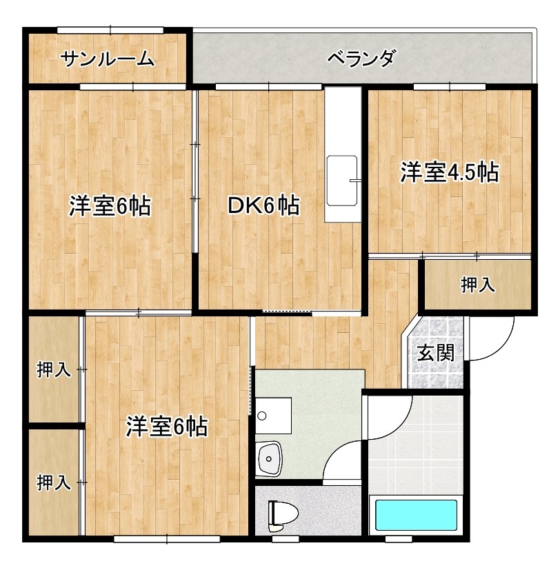 グリーンハイツ淞南 間取り