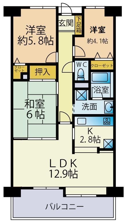 ダイアパレス千葉都町 間取り