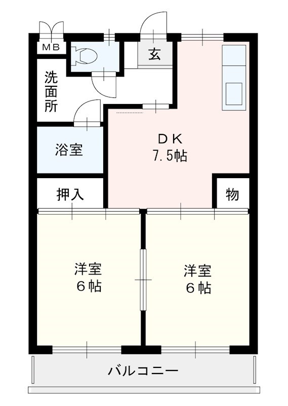 スカイ横浜Ⅰ 間取り